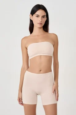 Sujetador bandeau con aros de algodón orgánico elástico