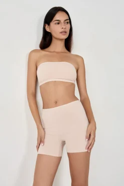 Sujetador bandeau con aros de algodón orgánico elástico