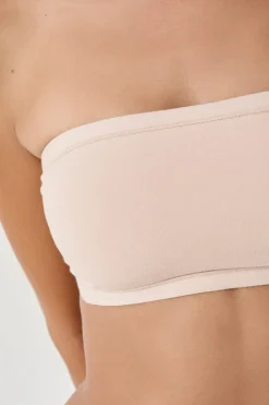 Sujetador bandeau con aros de algodón orgánico elástico