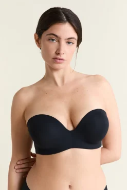 Sujetador bandeau, copas C-E, tirantes desmontables