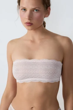 Sujetador bandeau de encaje