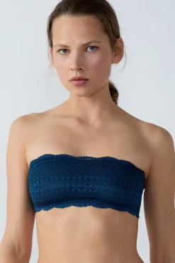 Sujetador bandeau de encaje