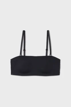 Sujetador bandeau de microfibra con aros