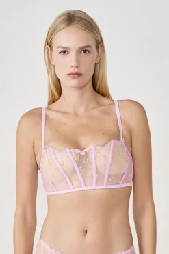 Sujetador bustier con bordado