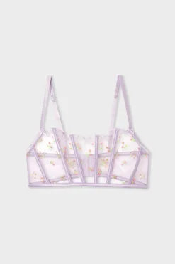 Sujetador bustier con bordado