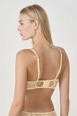 Sujetador bustier con bordado