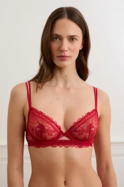 Sujetador clásico de encaje con tirantes dobles