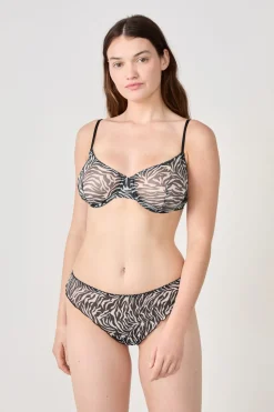 Sujetador clásico de tul cebra