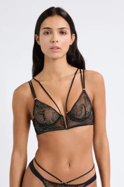 Sujetador de encaje bordado