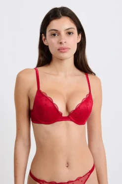 Sujetador N. 2 - Push-up escotado con detalles bordados