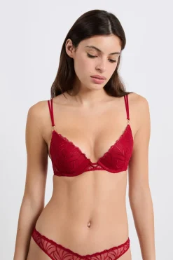 Sujetador N.2 - Push-up escotado con detalles bordados