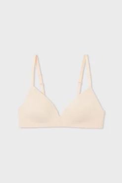 Sujetador sin aros de copas finas de microfibra