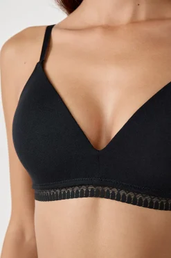 Sujetador sin aros de copa fina de algodón