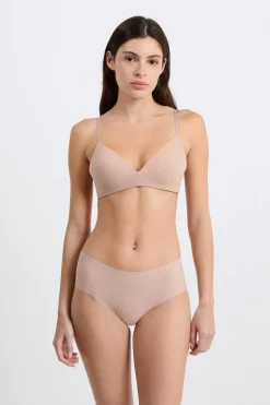 Sujetador sin aros de copas finas de microfibra