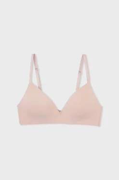 Sujetador sin aros de copas finas de microfibra