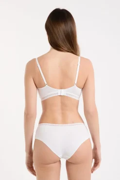 Sujetador sin aros de copa fina de algodón