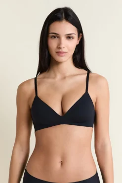 Sujetador sin aros de copas finas de microfibra