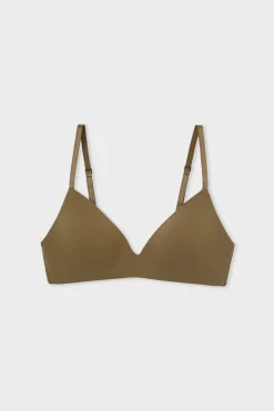 Sujetador sin aros de copas finas de microfibra