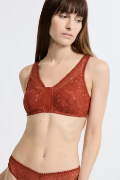 Sujetador sin aros post-mastectomía con abertura delantera