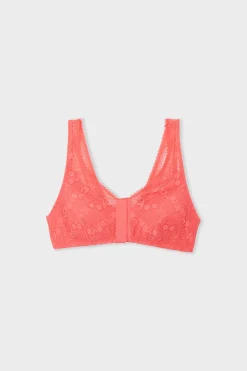 Sujetador sin aros post-mastectomía con abertura delantera