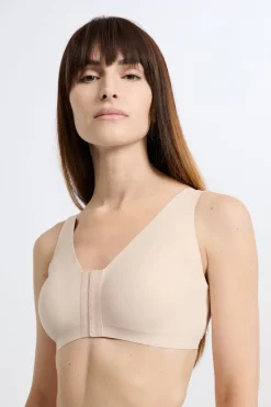Sujetador sin aros post-mastectomía con abertura delantera