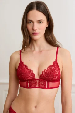 Sujetador triangular de bordado