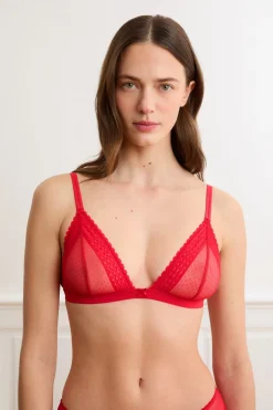 Sujetador triangular de encaje