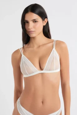 Sujetador triangular de encaje