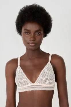 Sujetador triangular sin aros de encaje