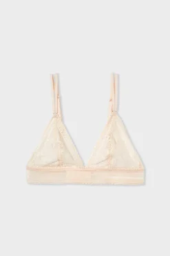 Sujetador triangular sin aros de encaje