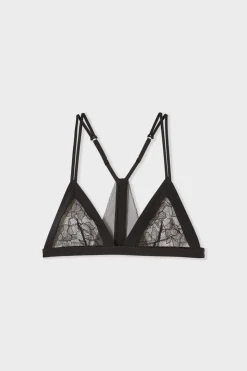 Sujetador triangular sin aros de encaje