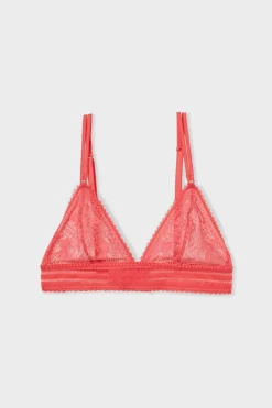 Sujetador triangular sin aros de encaje