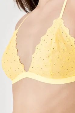 Sujetador triángulo con bordado