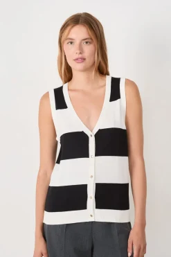 Suéter cárdigan sin mangas