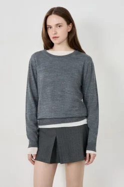 Suéter de manga larga de lana