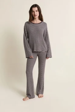 Sweatshirt de pyjama à rayures