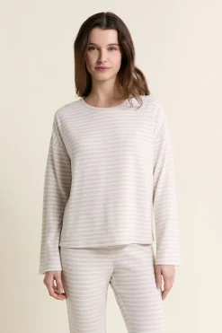 Sweatshirt de pyjama à rayures