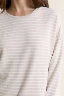 Sweatshirt de pyjama à rayures