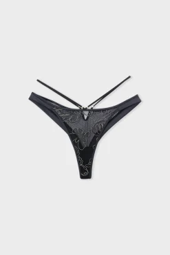 Tanga de encaje bordado