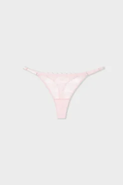 Tanga de encaje con motivos de corazones