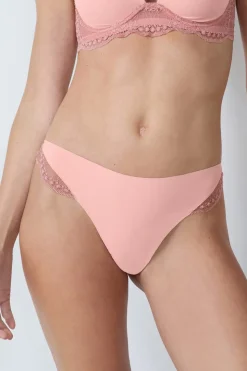 Tanga de microfibra y encaje