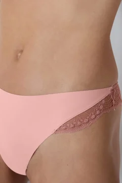 Tanga de microfibra y encaje