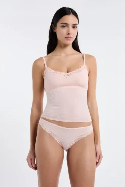 Tanga de microfibra y encaje