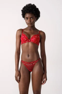 Tanga de tul bordado