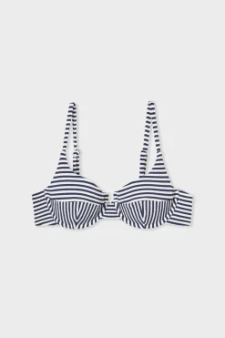 Top bikini balconnet de rayas