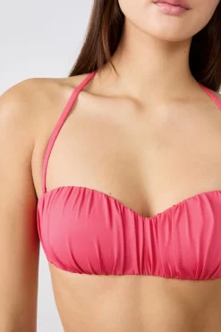 Top bikini bandeau con tirantes removibles