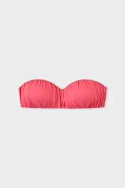 Top bikini bandeau con tirantes removibles