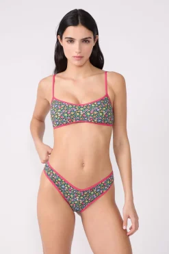 Top bikini floral