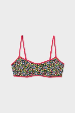 Top bikini floral