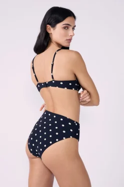 Top bikini push-up de lunares